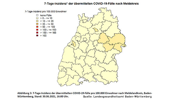 7-Tage-Inzidenz in Baden-Baden sinkt nur mühsam – Heute 21,7 – Landkreis Rastatt 9,9 – Stadt Karlsruhe 5,1