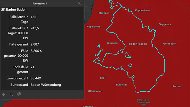 Neun neue Todesfälle im Landkreis Rastatt – 584 Corona-Neuinfektionen in Baden-Baden und Landkreis – Aktuelle Corona-Statistik