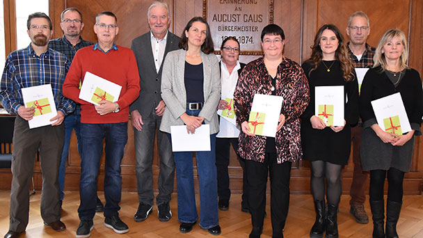 Neun von 1.000 städtischen Mitarbeitern geehrt – OB Späth: „Zum Wohle der Stadt und ihrer Bürgerschaft“