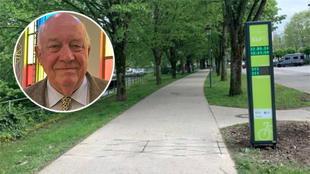 Fahrradzählstation registriert fast 300 Radfahrer von Nachmittag bis Abend – Stadtrat Werner Schmoll als Fahrrad-Reporter unterwegs