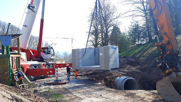 Gut im Zeitplan – Arbeiten für Hochwasserschutz im Bereich Waldseebad