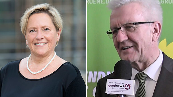 Winfried Kretschmann und Susanne Eisenmann in Baden-Baden – Senden Sie uns Ihre Frage zum goodnews4-Talk bis 12. Februar 2021