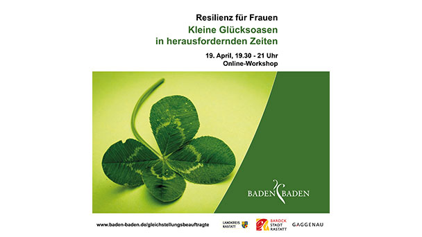 Glücksoasen aus dem Baden-Badener Rathaus – „Resilienz für Frauen“