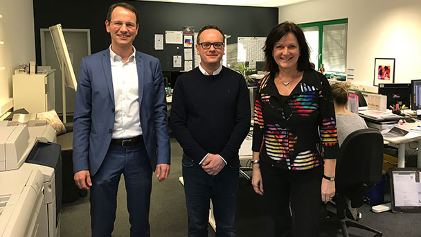 OB Mergen besucht Firmen in Baden-Baden – Späth Media mit Schwerpunkt Digitaldruck 