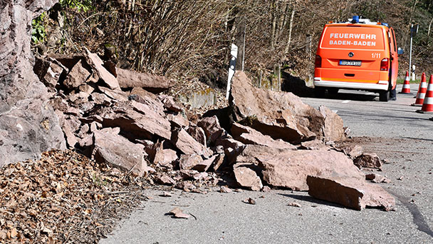 Felssturz bei Geroldsauer Mühle – Sicherungsmaßnahmen eingeleitet
