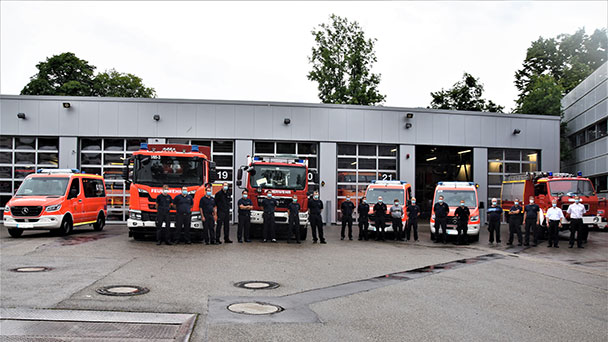 Hochwasserzug der Feuerwehr Baden-Baden im Katastrophengebiet im Einsatz