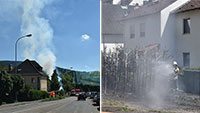 Noch ein Einsatz der Baden-Badener Feuerwehr – Feuer in Balger Straße – Ausbreitung auf Wohnhäuser verhindert
