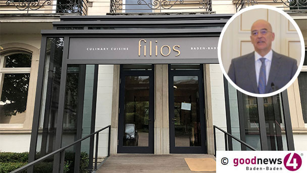 Griechischer Außenminister besucht Restaurant „filios“ in Baden-Baden – Nikos Dendias gehört europafreundlicher Partei Nea Dimokratia an