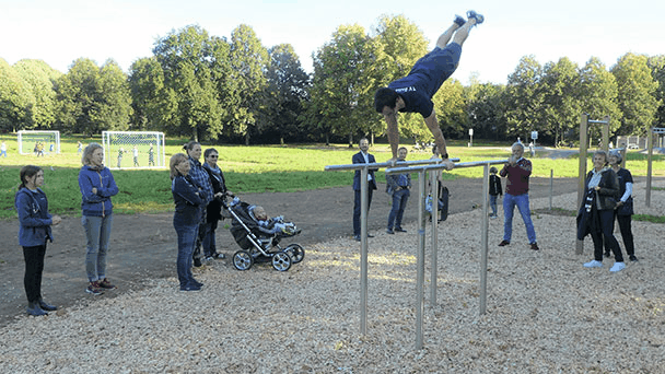 Fitnessstationen im Wörthböschelpark – Freigabe schon am Donnerstag