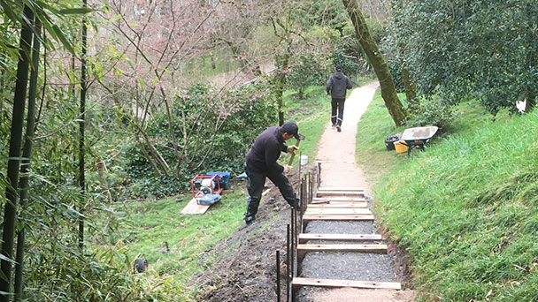 Wunderschöner Florentinerberg – Sanierung der Treppen und Wege 