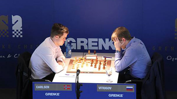 Finalrunde der Grenke Chess Classic heute in Baden-Baden - Gestern: Weltmeister Magnus Carlsen kämpfte fast sechs Stunden - Nikita Vitiugov schaffte Unentschieden 