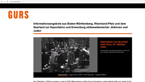 Zum heutigen Holocaust-Gedenktag neue Internetseite freigeschaltet – Deportation jüdischer Bevölkerung ins Lager Gurs
