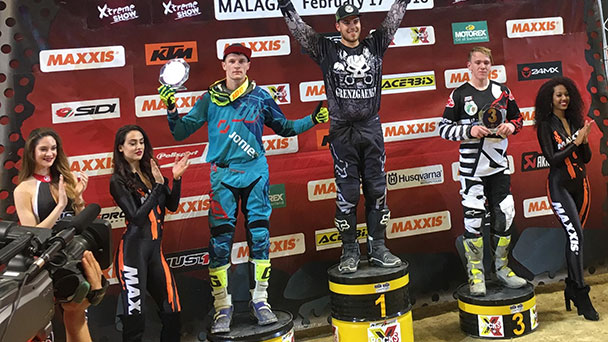 Baden-Badener Motorad-Star Kevin Gallas wieder mit internationalem Sieg - Triple bei SuperEnduro Weltmeisterschaft in Malaga