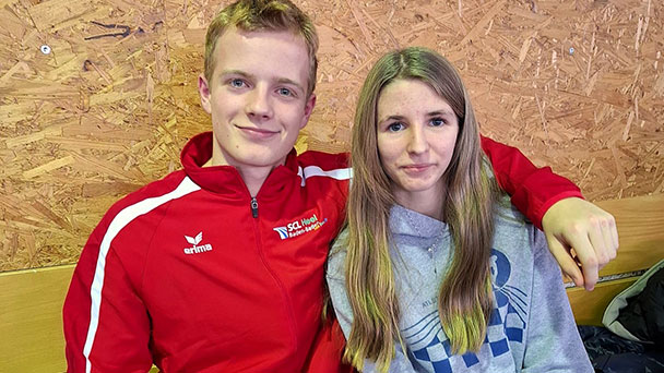 Laura Vranes und Matteo Hoppe werben für Baden-Badener Leichtathleten – In Ludwigshafen auf dem Treppchen