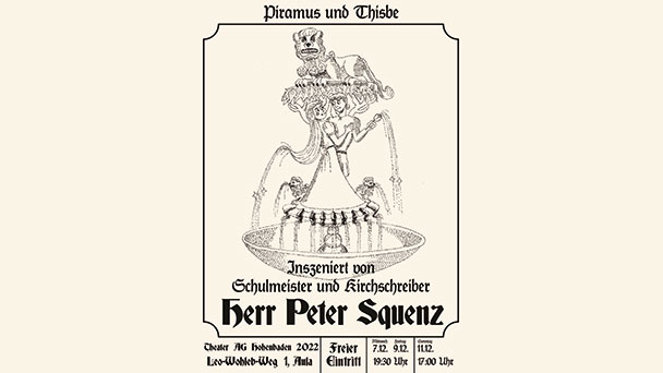 Tragische Geschichte von „Pyramus und Thisbe“ amüsant erzählt – Theateraufführung am Baden-Badener Gymnasium Hohenbaden
