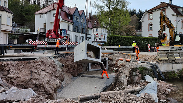 Ganz schön was los auf den Baustellen in Baden-Baden – Arbeiten an Holzhofbrücke kommen voran