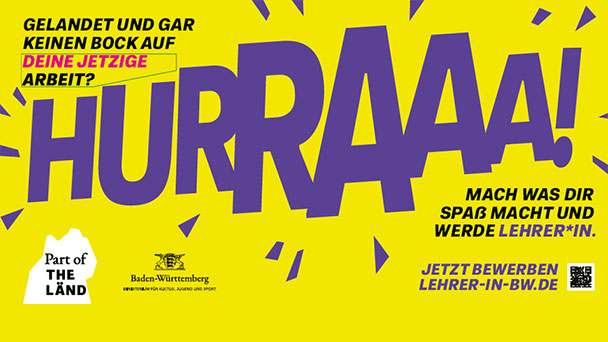 Kultusministerin entschuldigt sich bei Lehrern – Stuttgarter Werbekampagne wird geändert – „Kein Bock auf Arbeit“ wird ergänzt Kultusministerin entschuldigt sich bei Lehrern – Stuttgarter Werbekampagne wird geändert – „Kein Bock auf Arbeit“ wird ergänzt