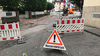 Erneut Wasserrohrbruch in Baden-Badener Stefanienstraße - 14 Tage Bauarbeiten