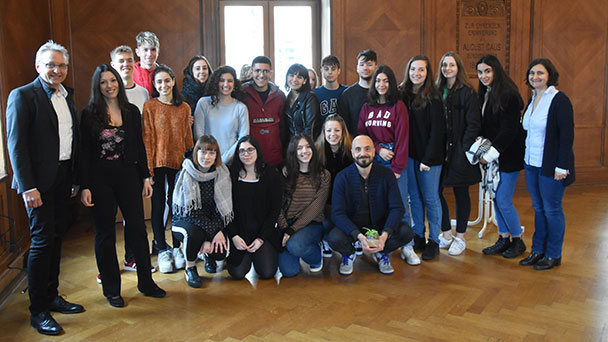 Bella Italia bei Bürgermeister Uhlig – Schülergruppe aus Moncalieri in Baden-Baden