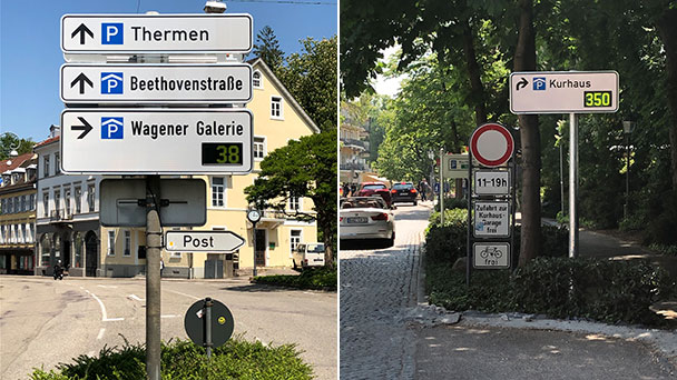 Neues Parkleitsystem in Baden-Baden aktiviert – Rund um das Kurhaus vier Standorte angeschaltet