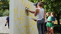 In den Ferien Graffitisprayen gelernt – Workshop in der Jugendbegegnungsstätte 