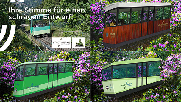 Kundenfreundliche Stadtwerke Baden-Baden - Online-Voting zum neuen Design der Merkurbahn