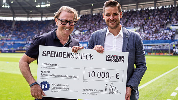 KSC weiter mit schönen Markisen – Sponsorvertrag unter Dach und Fach