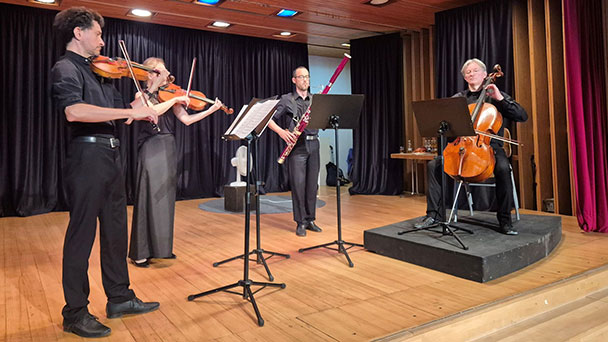 Kammerkonzert statt flüchtiger Reels – Quartett der Philharmonie Baden-Baden in der Realschule