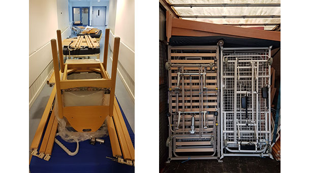 Ausrangierte Pflegebetten für Armenien – Möbel aus Lichtental 