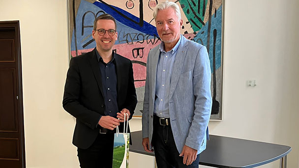 Antrittsbesuch bei Baden-Badener OB Späth – Bürgermeister Lachnicht aus Rheinmünster zu Gast