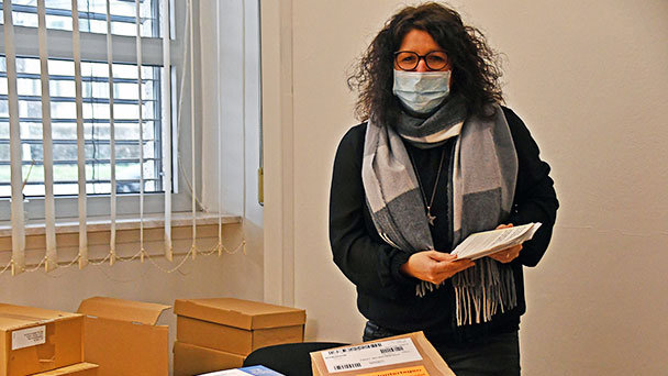 Gaggenau bereitet sich auf Landtagswahl vor – Im Büro von Tanja Riedinger stapeln sich die Kartons
