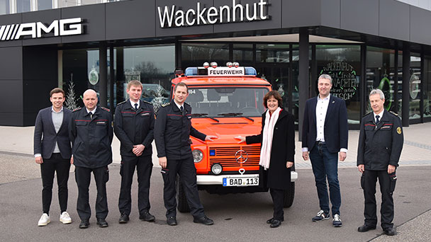 Ein strahlendes Feuerwehrauto – Durch 40.000 Euro-Spende nun wieder der Paradewagen in Baden-Baden