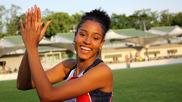 Baden-Badenerin springt in die Weltspitze – Mikaelle Assani fliegt mit 6,91 Meter zur WM-Norm Baden-Badenerin springt in die Weltspitze – Mikaelle Assani fliegt mit 6,91 Meter zur WM-Norm