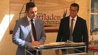 Minister Peter Hauk zu Gast in Reichental – Im Goldenen Buch eingetragen und Alten Kelter besichtigt