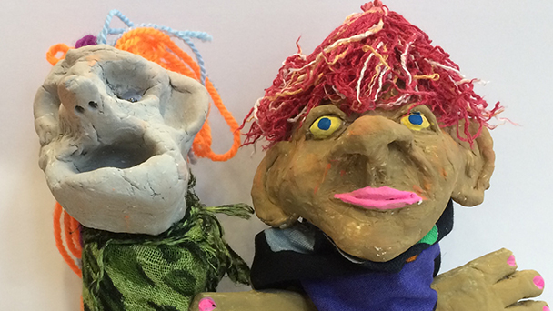 Kinderzeit im LA8 mit gediegenem Spott - Kreative Charakterköpfe aus Modelliermasse