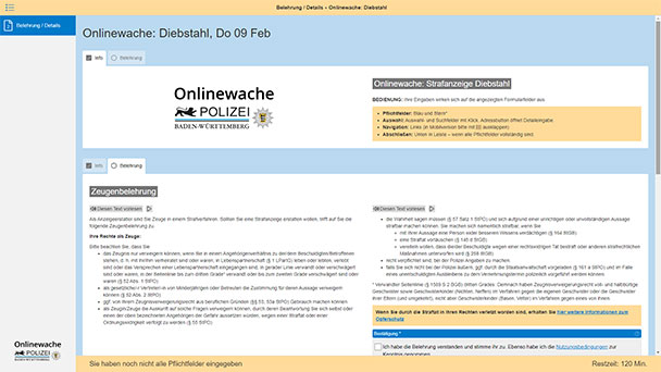Polizei-Onlinewache auch in Baden-Baden – „Straftaten noch einfacher zur Anzeige bringen“ Polizei-Onlinewache auch in Baden-Baden – „Straftaten noch einfacher zur Anzeige bringen“