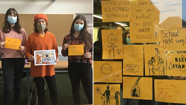 Ganz in Orange – Auch Richard-Wagner-Gymnasium setzte Zeichen gegen Gewalt an Frauen Ganz in Orange – Auch Richard-Wagner-Gymnasium setzte Zeichen gegen Gewalt an Frauen