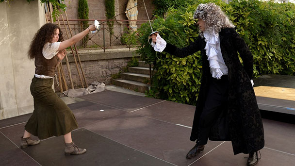 Es soll ein mitreißendes Open-Air-Musical werden – Im historischen Klosterinnenhof in Baden-Baden