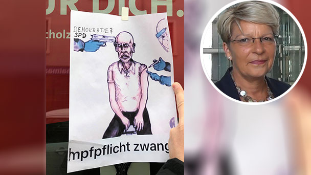 Attacke auf Büro von SPD-Bundestagsabgeordnete – Gabriele Katzmarek erstattet Strafanzeige – Plakat von Mann mit „Pistole an den Kopf“