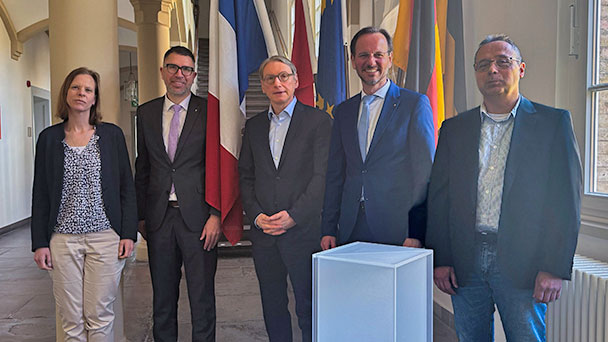 Baden-Badener Rathaus-Delegation in Karlsruhe – Alexander Wieland und Tobias Krammerbauer beim neuen Vize des Regierungspräsidiums