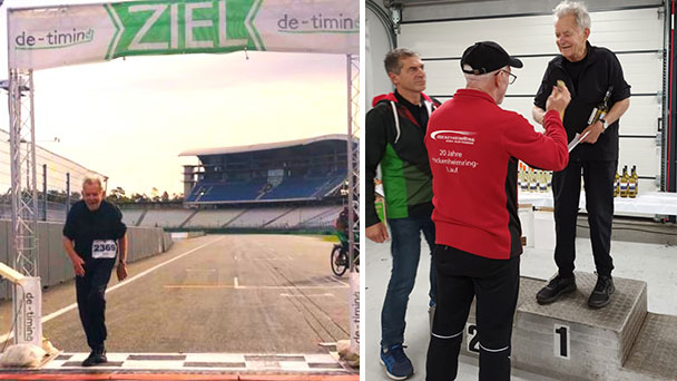 91-jähriger Baden-Badener Arne Haase mit Marathon-Triumph am Hockenheimring – „Wer mich überholt, ist gedopt“