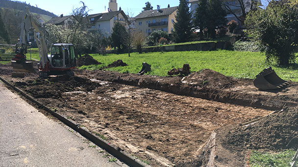 Neue Stellplätze an Yburghalle – Bau hat begonnen