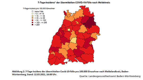 Infektionszahlen schießen nach oben – Landkreis Rastatt 7-Tage-Inzidenz 121,0 –  Zweithöchster Wert in Baden-Württemberg – Auch Baden-Baden muss bangen
