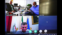 Videokonferenz von OB Pütsch mit Bürgermeistern von Rastatts Partner- und Patenstädten - Austausch über Corona-Pandemie