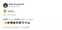 Der kollektive WM-Schmerz hält an - Über 25 Millionen sahen die Niederlage gegen Südkorea - Mats Hummels twitterte nur ein Wort