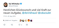 Baden-Badener CDU-Bundestagsabgeordneter Kai Whittaker mit artigen Tweets zu Machtwechsel in der CDU-Fraktion