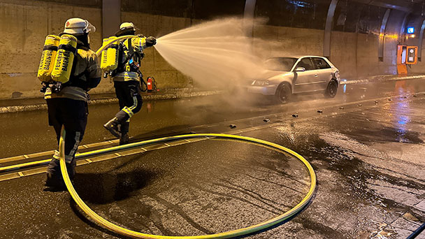 Michaelstunnel wichtige Verkehrsader in Baden-Baden – Erfolgreiche Tunnelübung der Feuerwehr