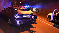 Unfall im Baden-Badener Michaelstunnel – Drei Autos beteiligt – Tunnel zeitweise gesperrt