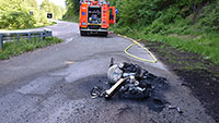 Motorrad auf Schwarzwaldhochstraße von Feuer zerstört – Weiterer Motorradunfall am Zimmerplatz