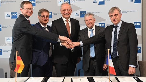 IHK-Neujahrsempfang im Zeichen Europas – Wolfgang Grenke „Elsass ist das Tor zum französischen Markt“ – Deutsch-französischer Kooperationsvertrag